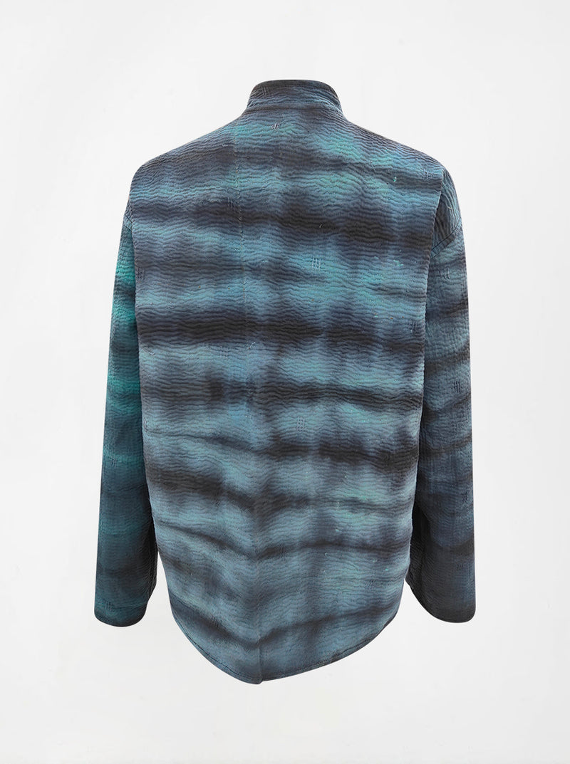 kantha vintage reversible collar vest sarika (tie and dye)