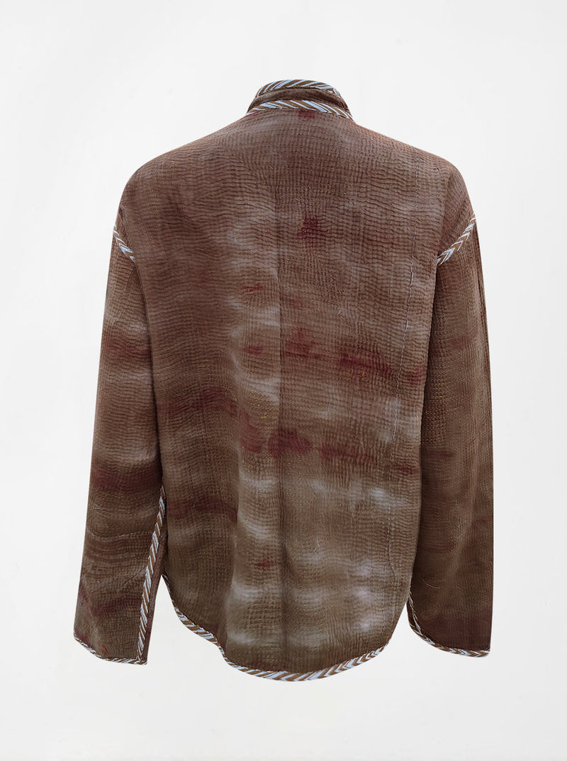 kantha vintage reversible collar vest loveena (tie and dye)