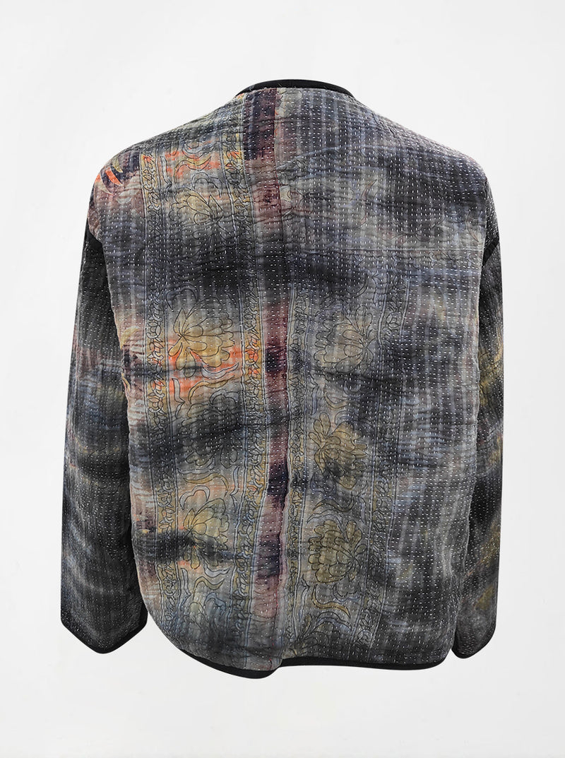 kantha vintage vest with sleeves monika (tie and dye)