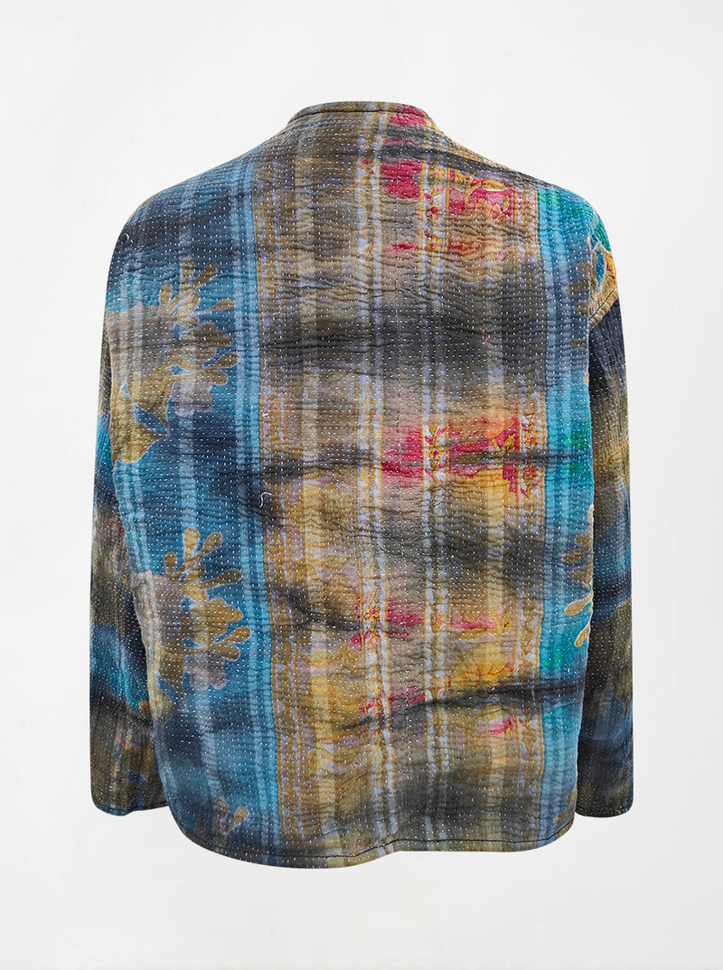 kantha vintage vest with sleeves monika (tie and dye)