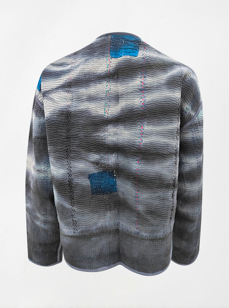 kantha vintage vest with sleeves romi (tie and dye)