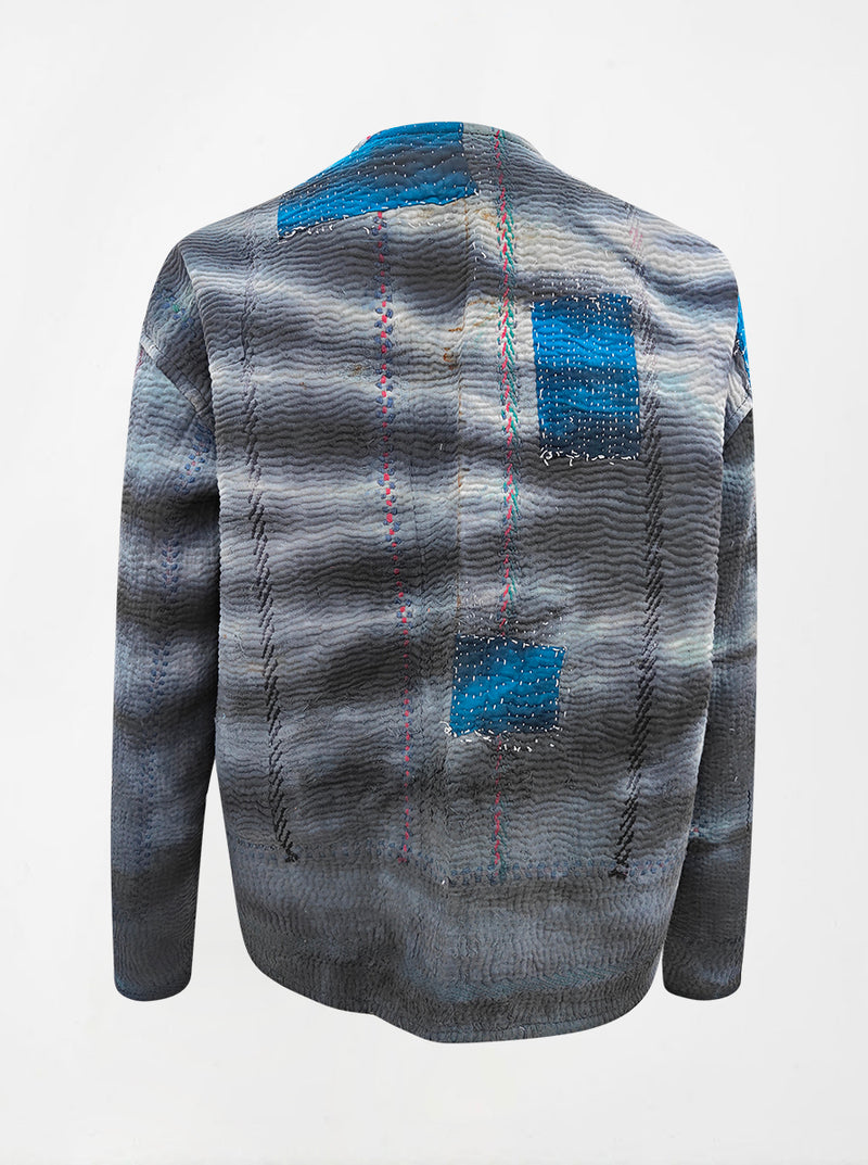 kantha vintage vest with sleeves romi (tie and dye)