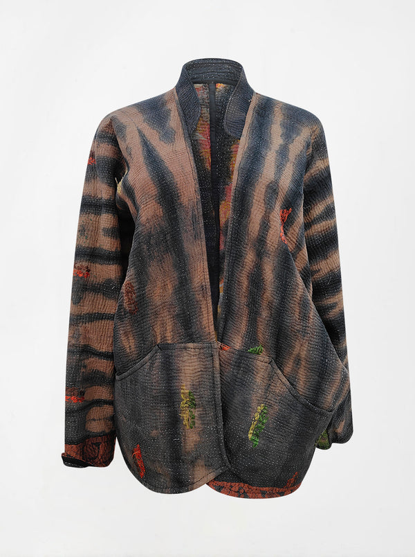 kantha vintage short jacket madhu (tie and dye)