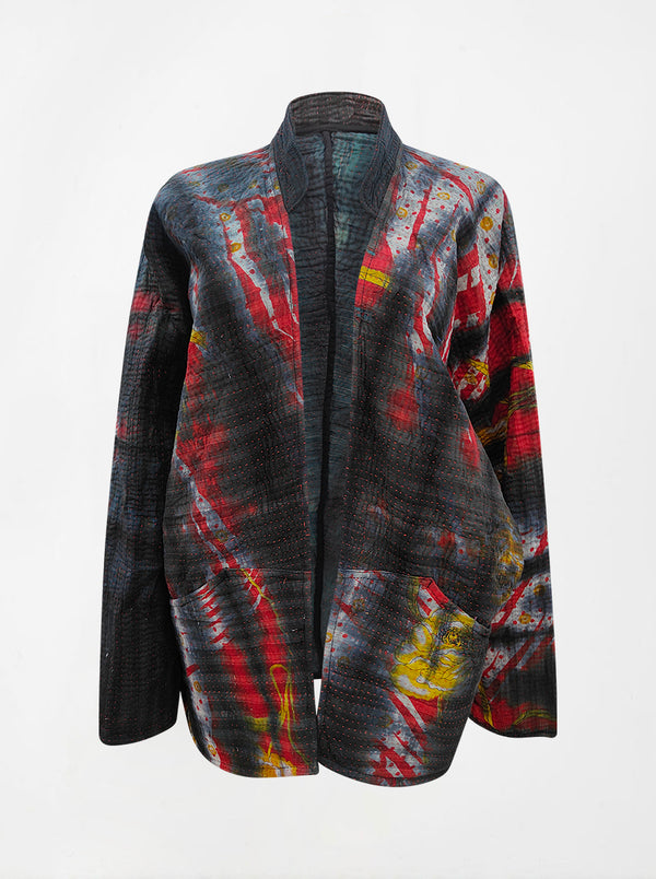 kantha vintage short jacket manorama (tie and dye)