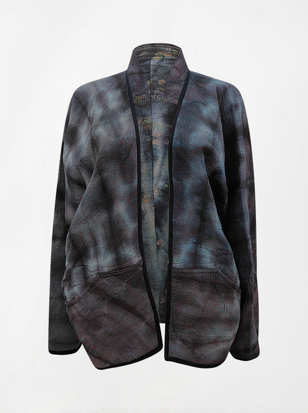 kantha vintage short jacket rani (tie and dye)