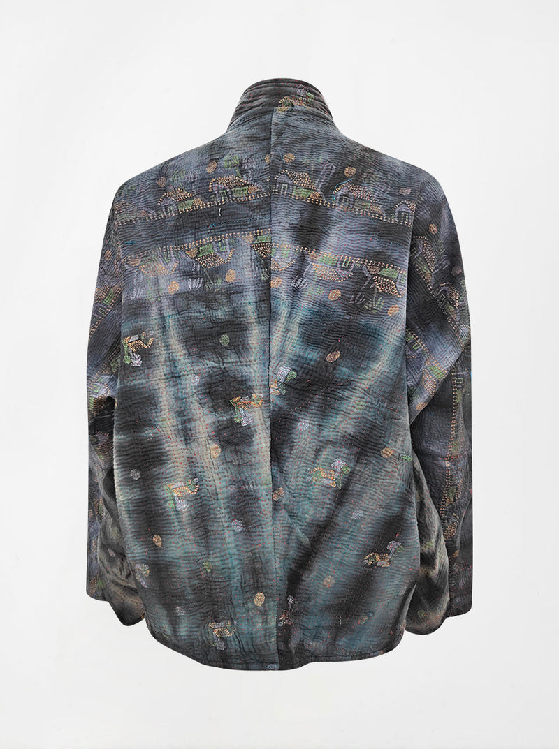 kantha vintage short jacket rani (tie and dye)