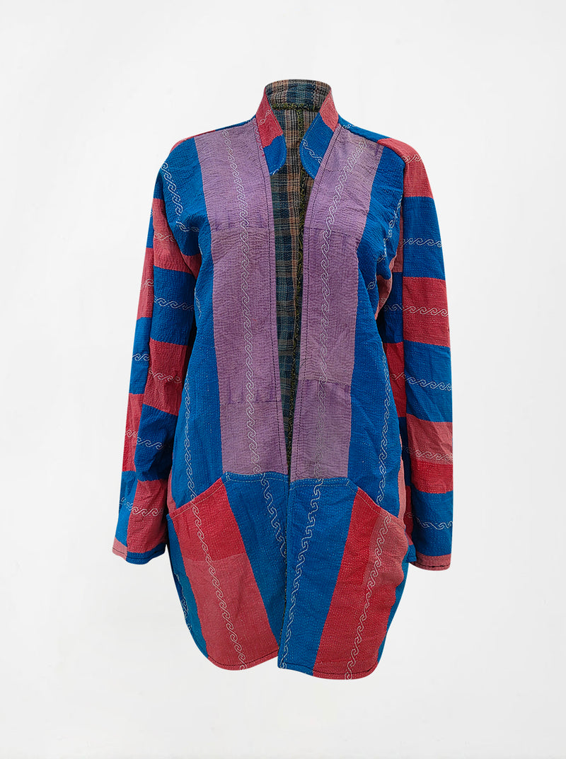 kantha vintage long jacket maya