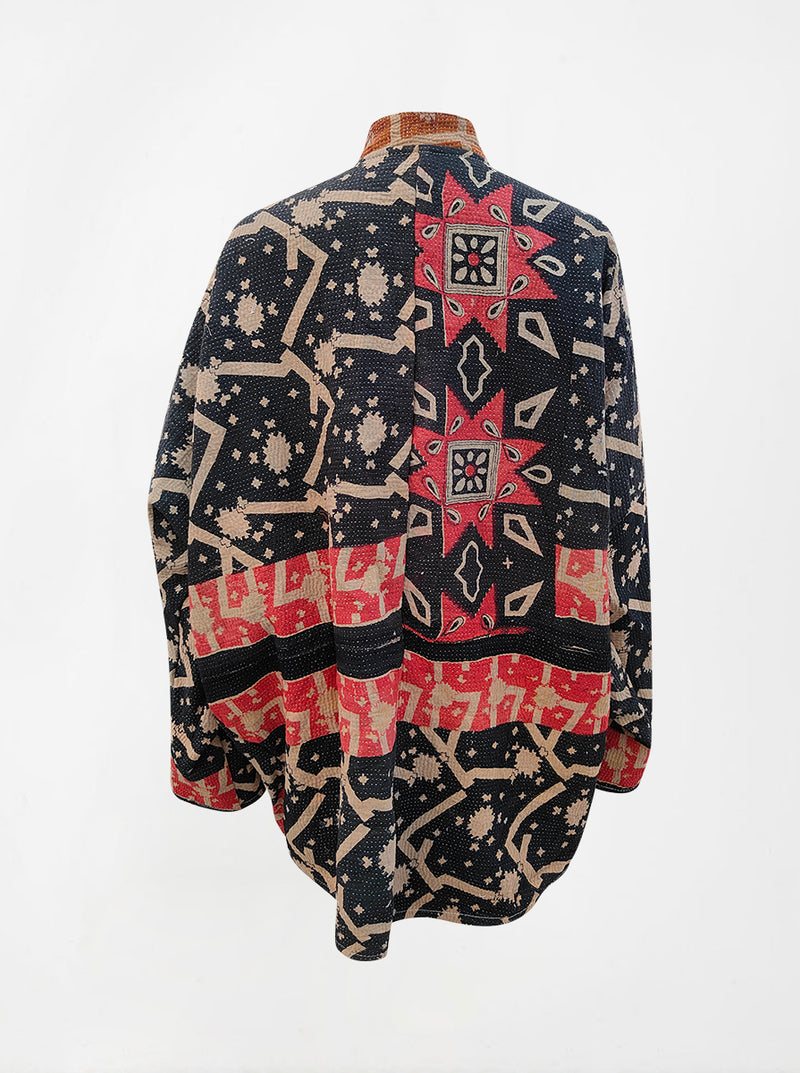kantha vintage long jacket meera