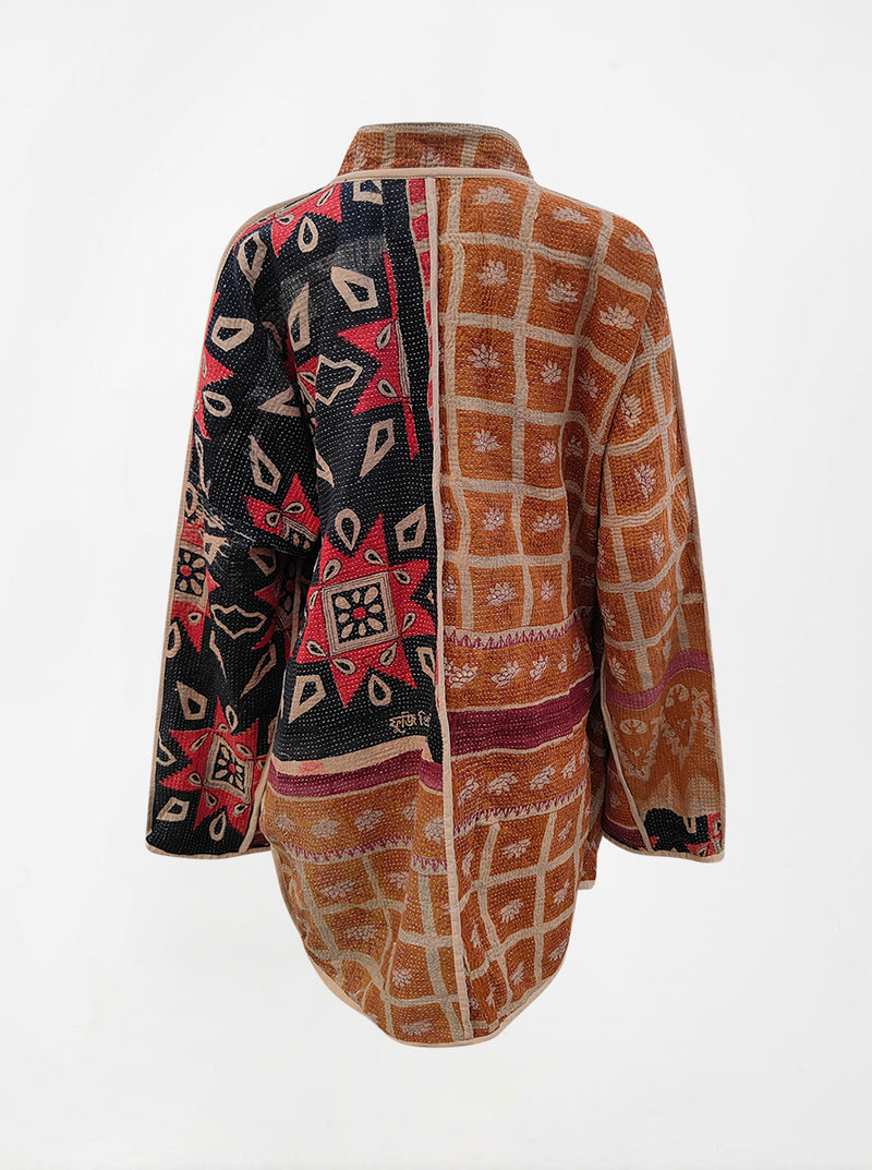 kantha vintage long jacket meera