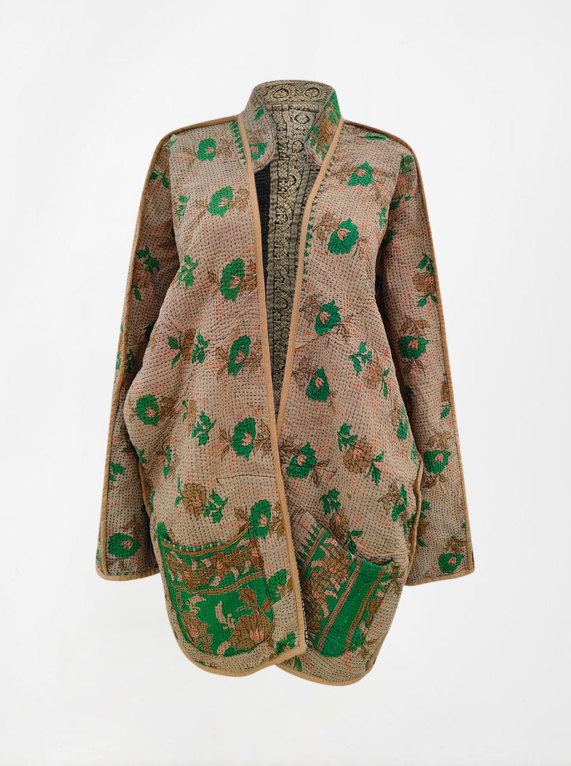 kantha vintage long jacket meesha