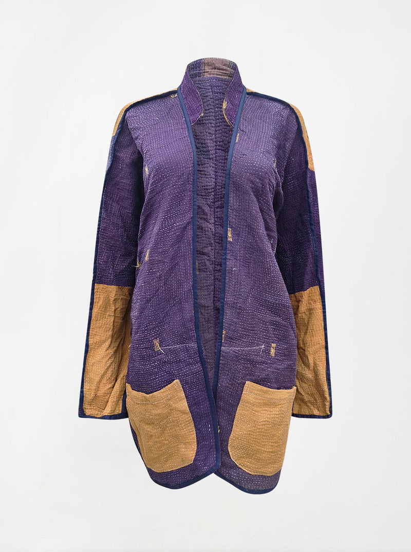 kantha vintage long jacket vidya