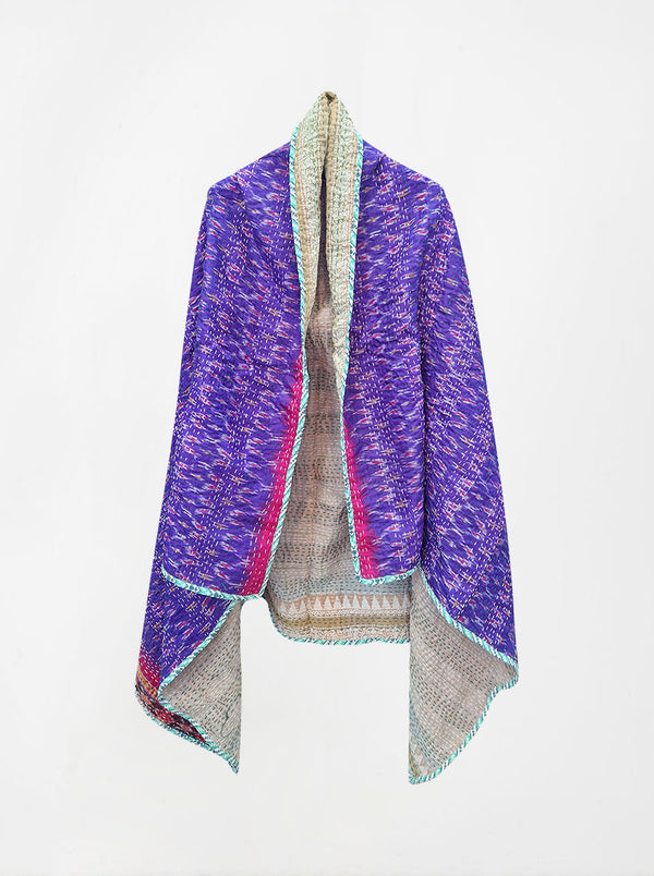 kantha vintage silk cape meera