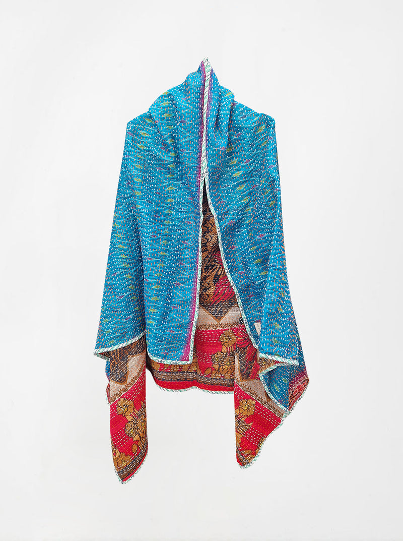 kantha vintage silk cape gopi