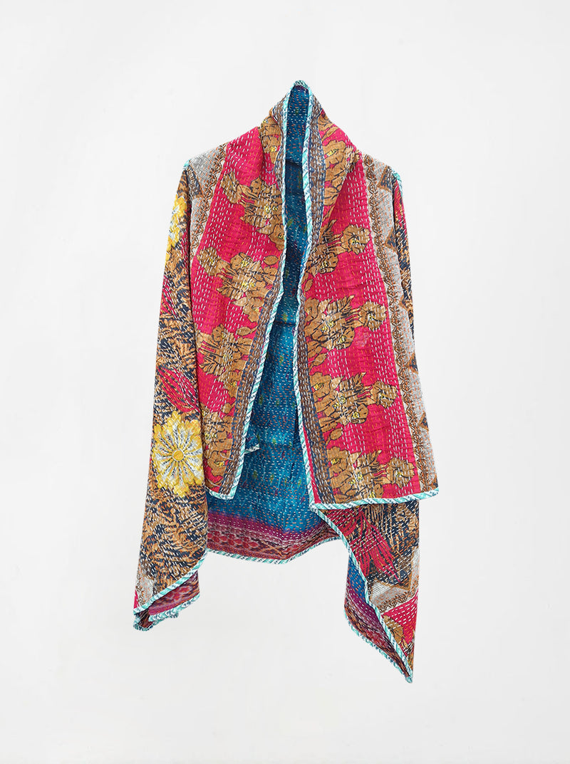kantha vintage silk cape gopi