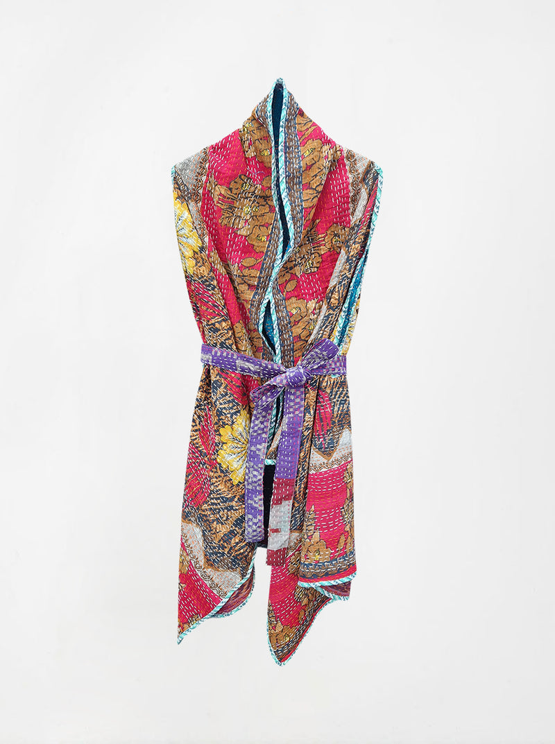 kantha vintage silk cape gopi