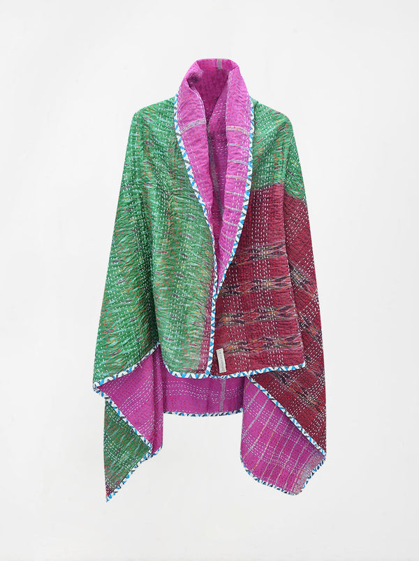 kantha vintage silk cape shreema