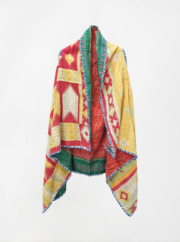 kantha vintage silk cape vidya