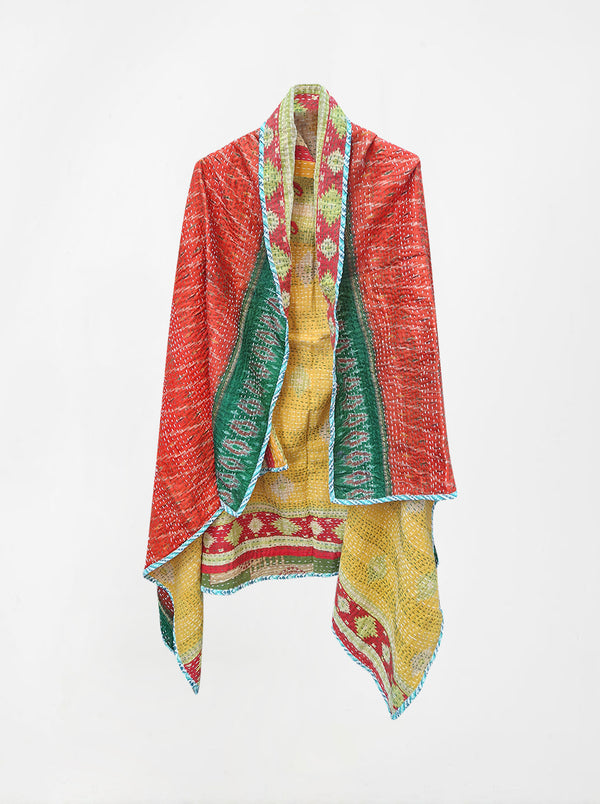 kantha vintage silk cape shaheen
