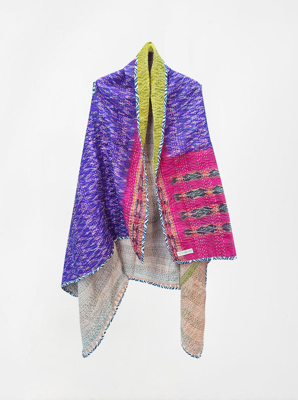 kantha vintage silk cape saroj