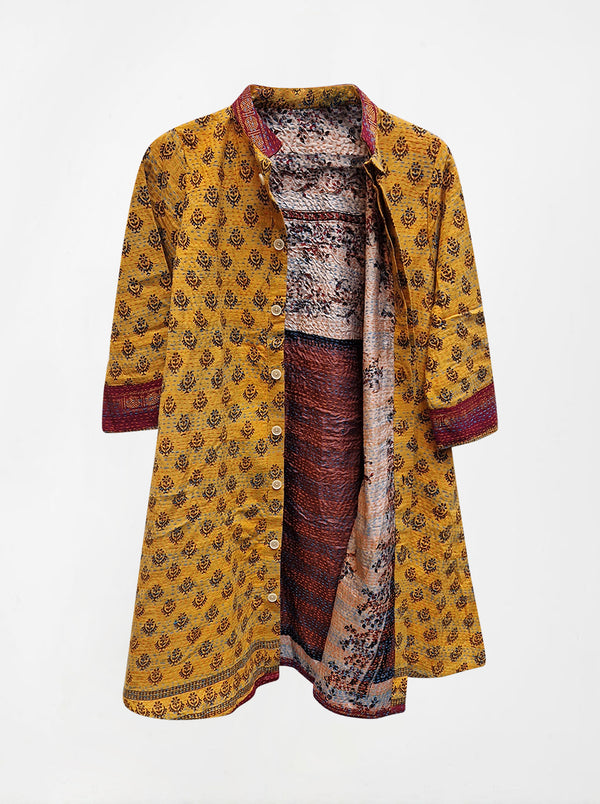 kantha vintage silk dress medium sample