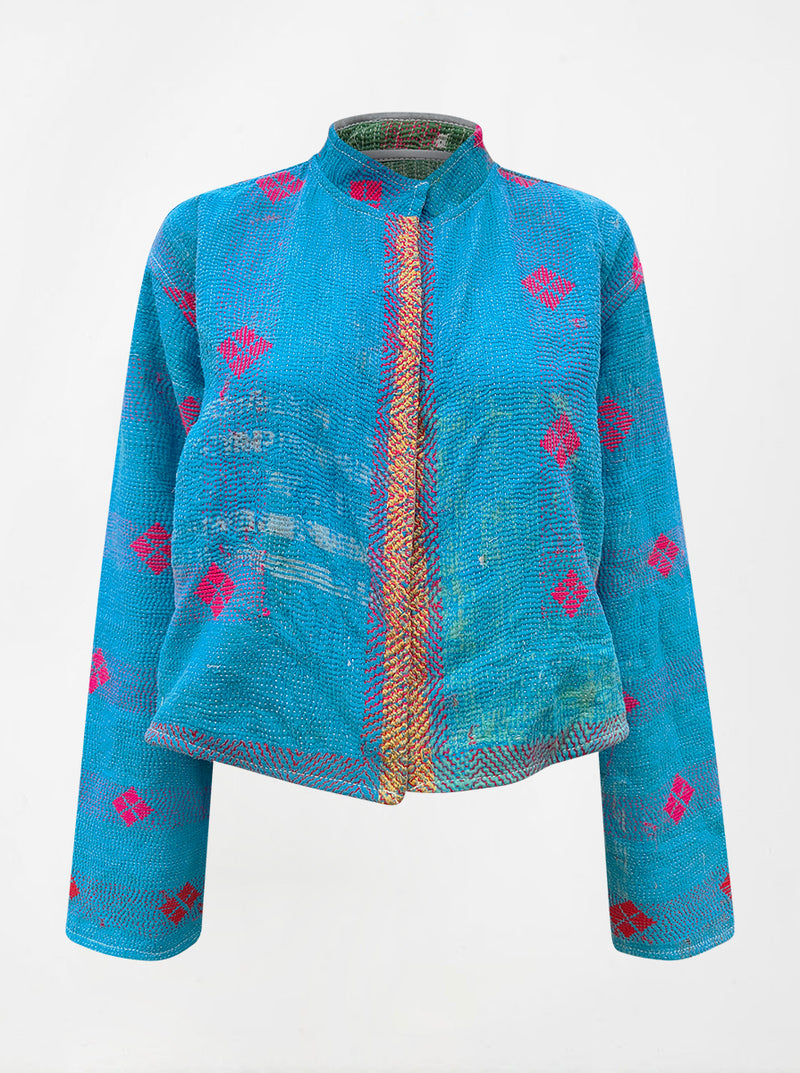 kantha vintage crop jacket  radha (shravan)