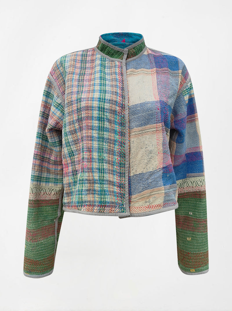 kantha vintage crop jacket  radha (shravan)