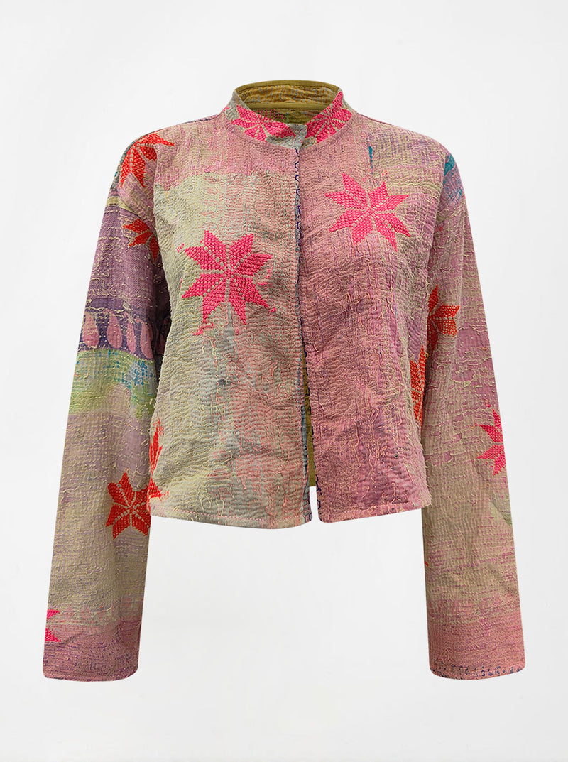 kantha vintage crop jacket  reema (shravan)