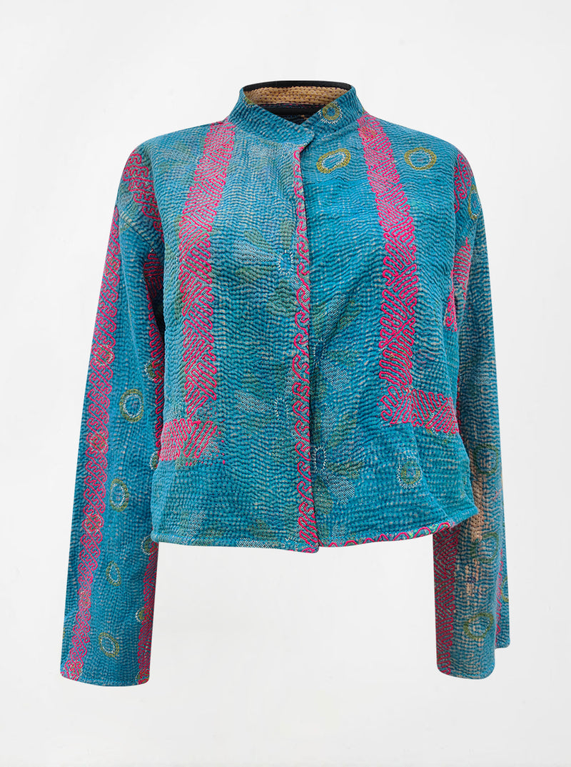 kantha vintage crop jacket seema (shravan)