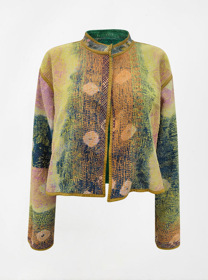 kantha vintage crop jacket veena (shravan)