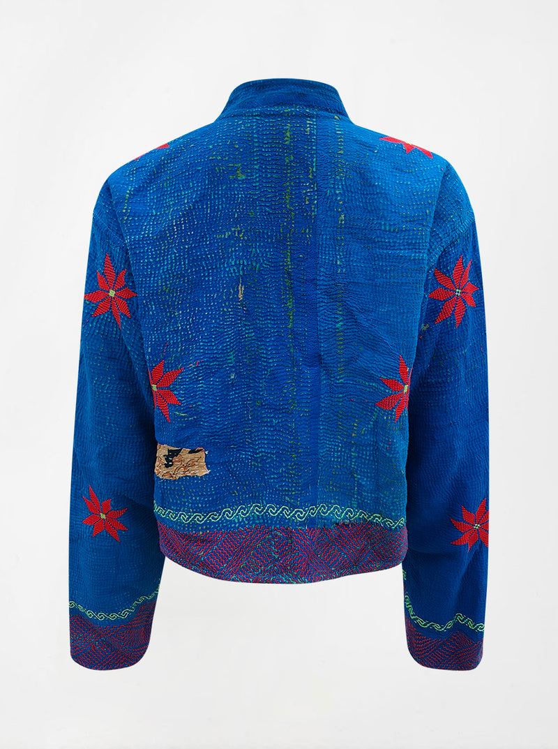 kantha vintage crop jacket farah (shravan)
