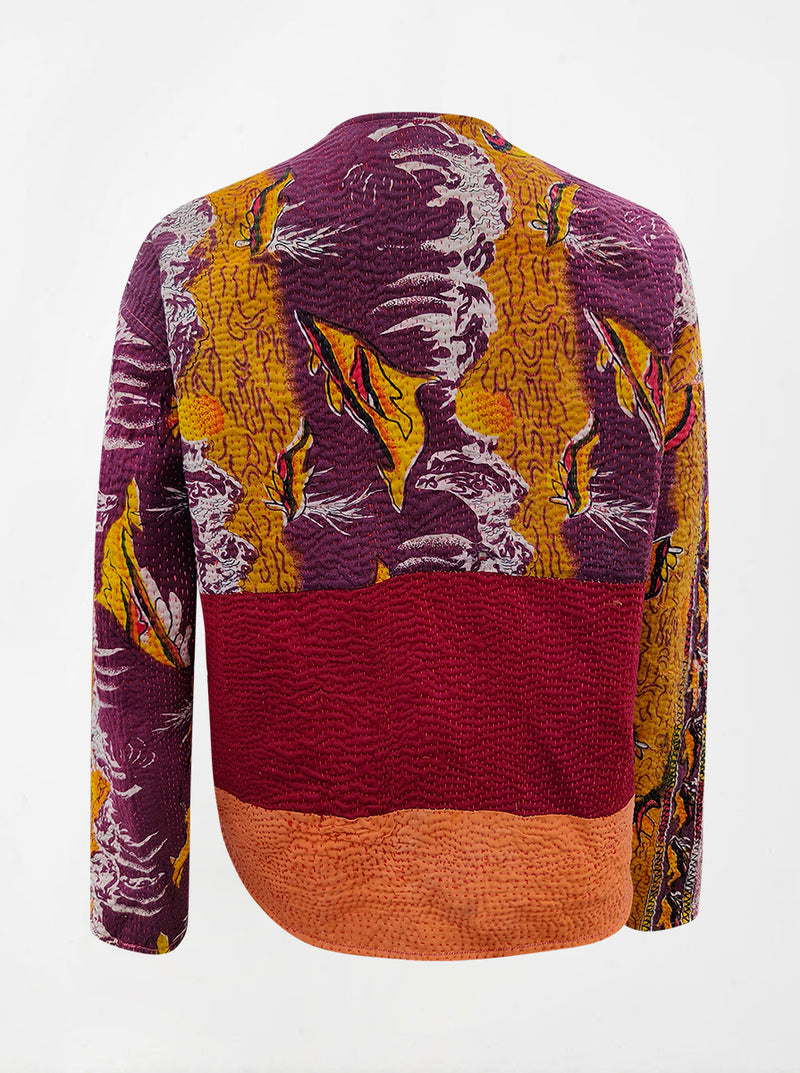 kantha vintage vest with sleeves asma (shravan)