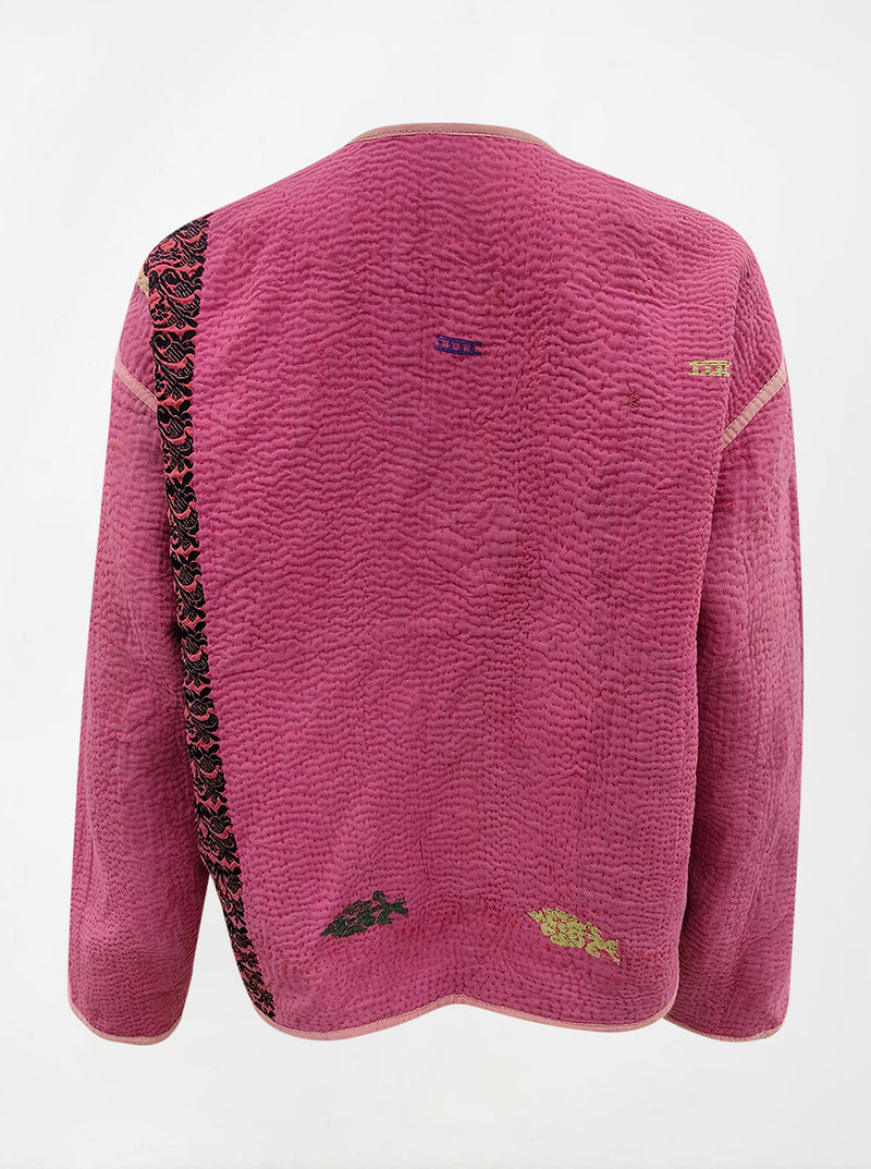 kantha vintage vest with sleeves asma (shravan)