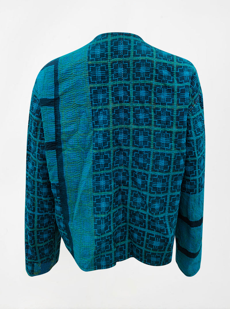 kantha vintage vest with sleeves sunita (shravan)
