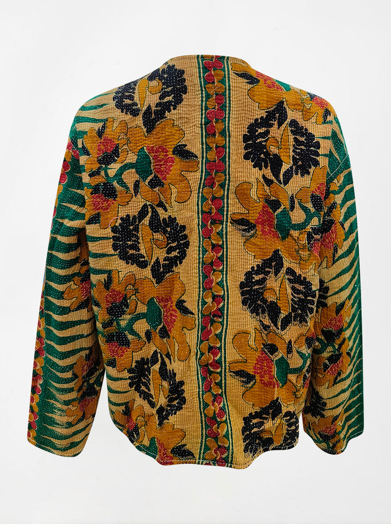 kantha vintage vest with sleeves ruchika (shravan)