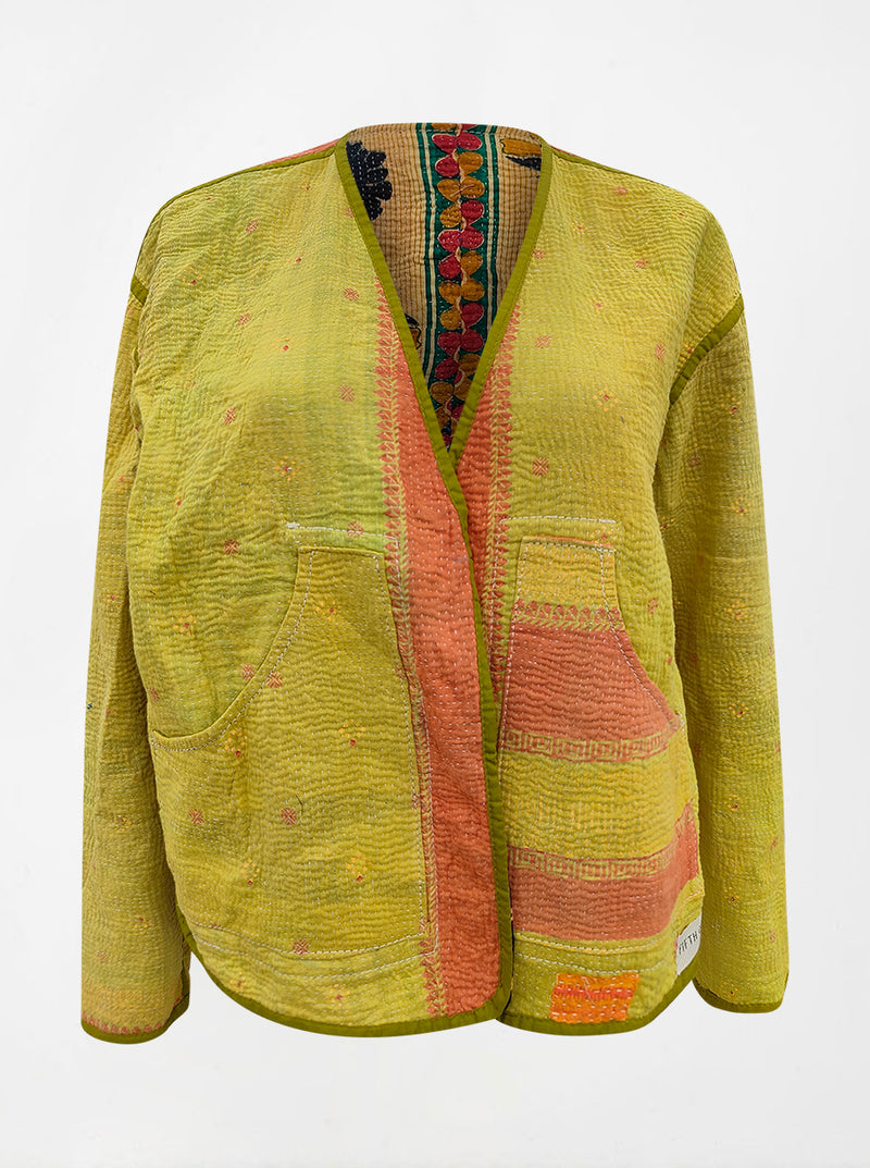 kantha vintage vest with sleeves ruchika (shravan)