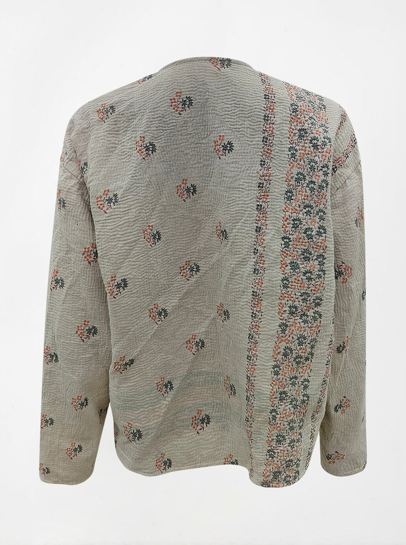 kantha vintage vest with sleeves ruhi (shravan)