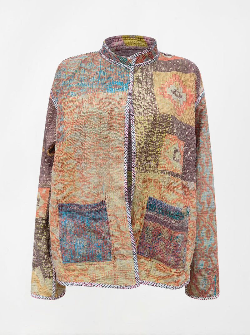 kantha vintage reversible collar vest  zeenat (shravan)