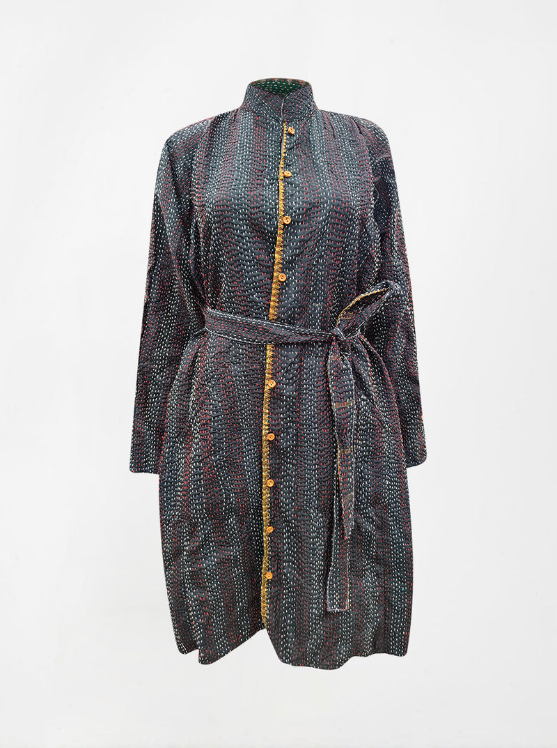 kantha vintage silk dress kanya (M)