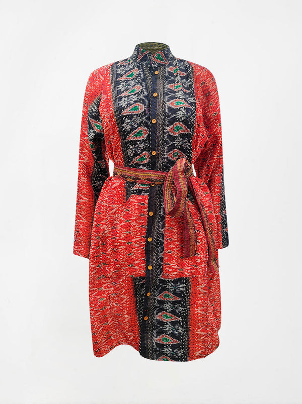 kantha vintage silk dress kashi (M)