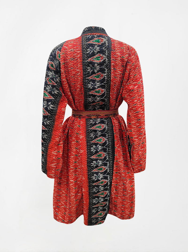 kantha vintage silk dress kashi (M)