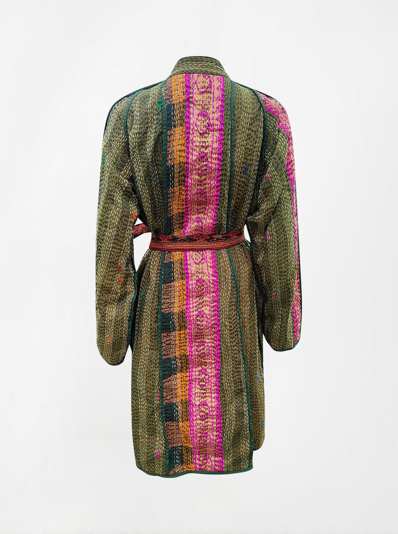 kantha vintage silk dress kashi (M)