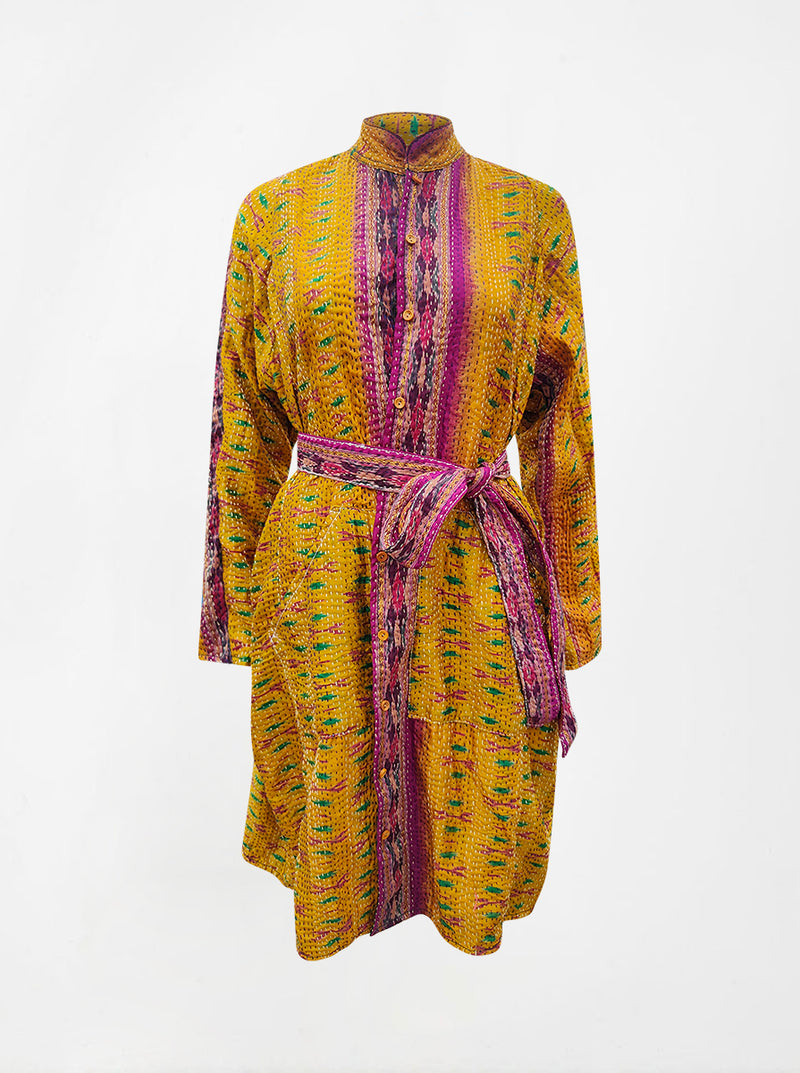kantha vintage silk dress arya (M)