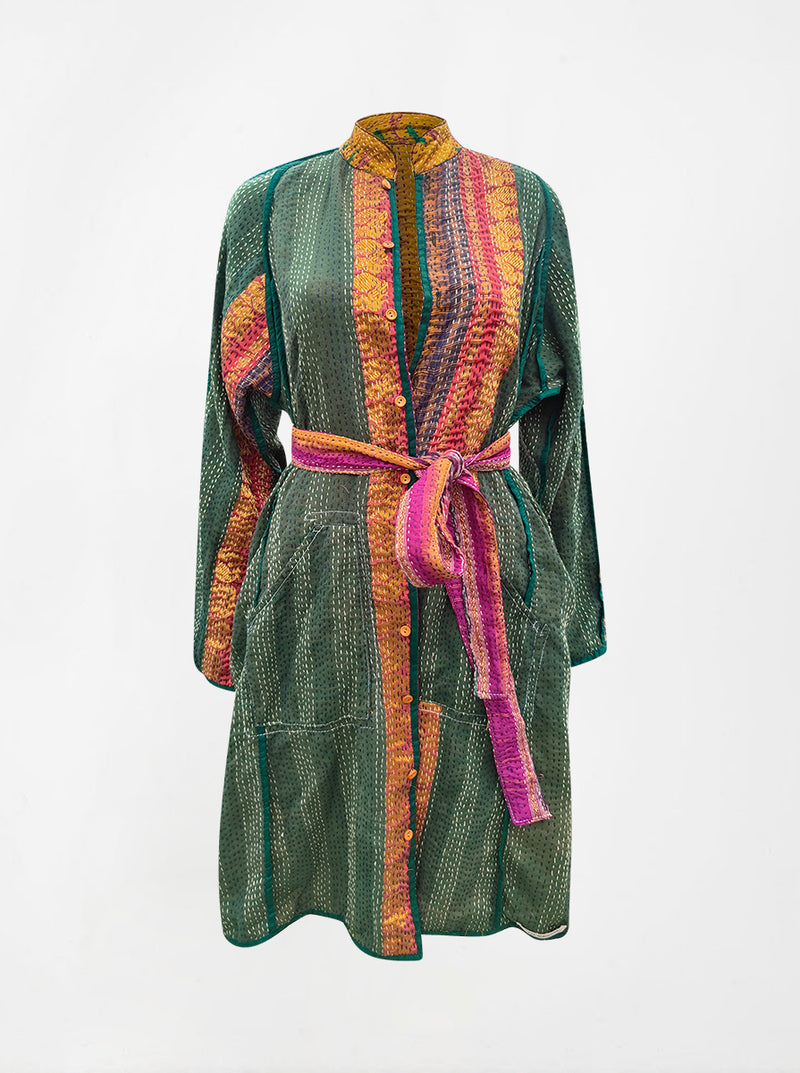 kantha vintage silk dress arya (M)