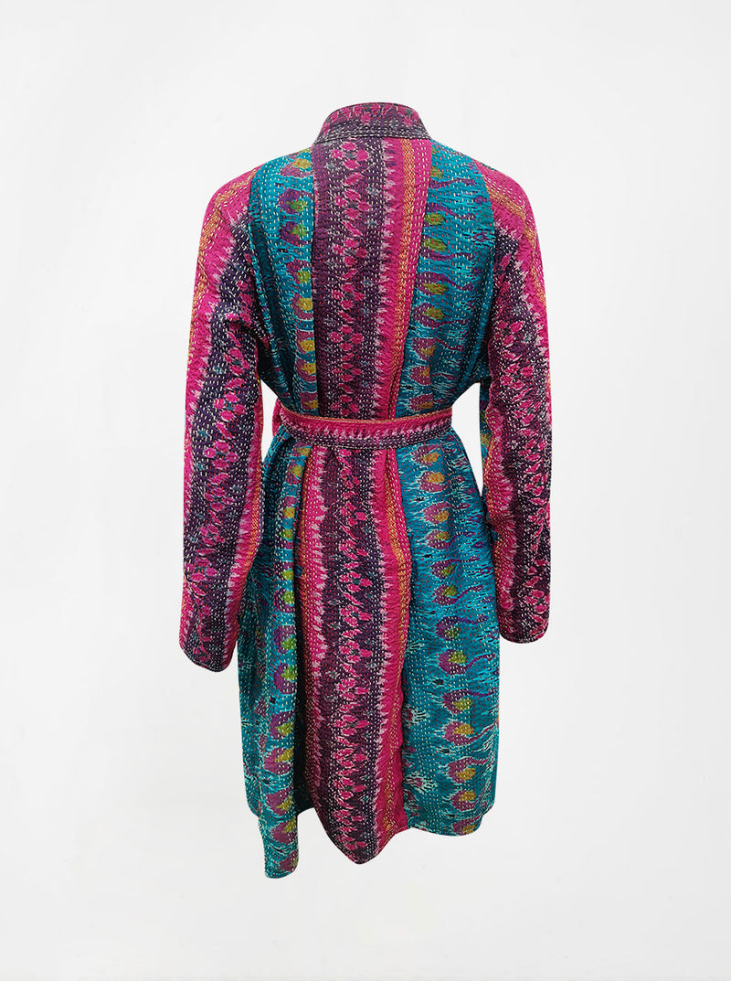 kantha vintage silk dress aisha (M)