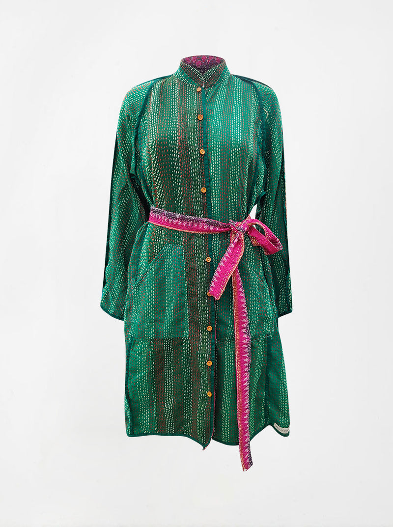 kantha vintage silk dress aisha (M)