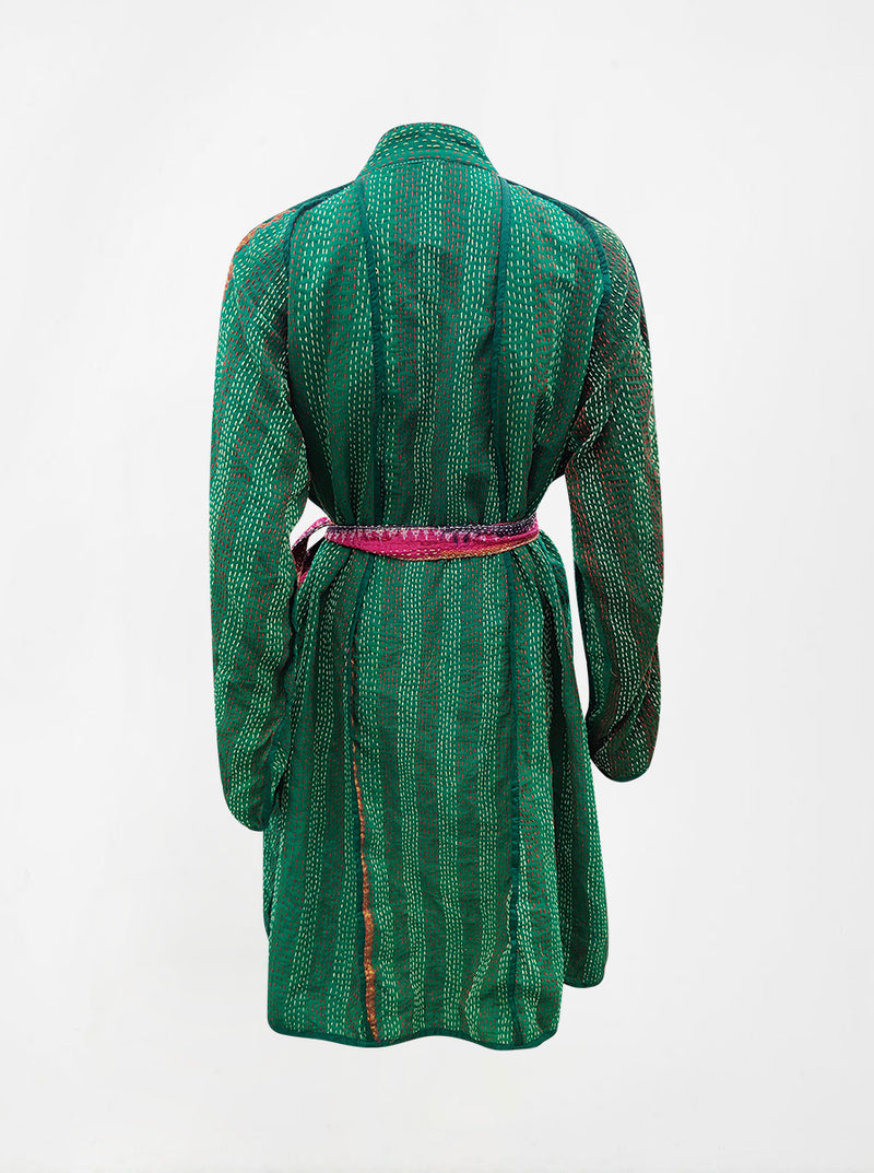 kantha vintage silk dress aisha (M)