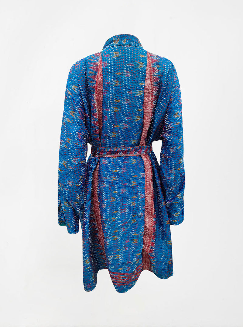 kantha vintage silk dress bindu (XL)