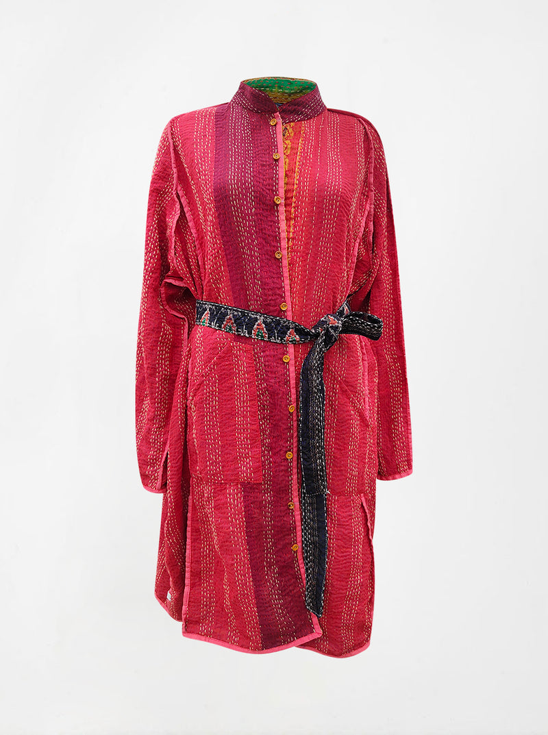 kantha vintage silk dress gopi (XL)