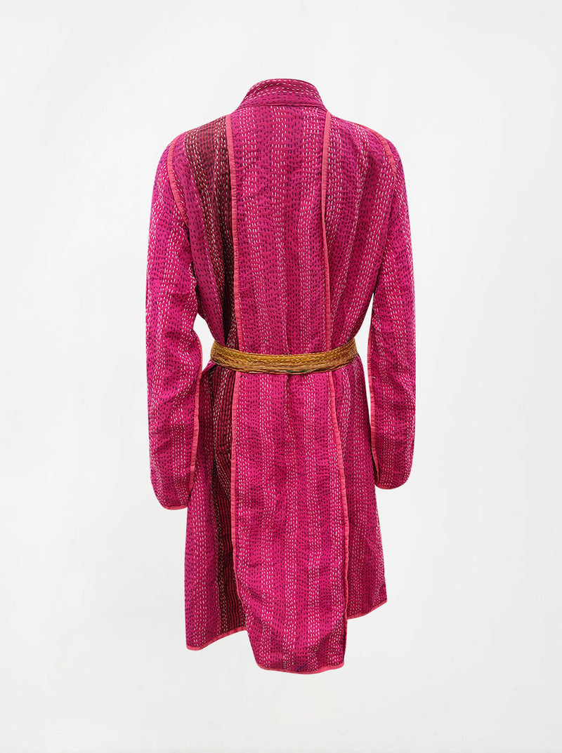 kantha vintage silk dress kushali (XL)