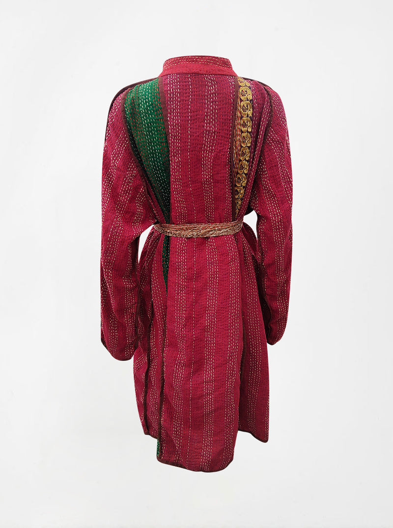 kantha vintage silk dress vrush (XL)